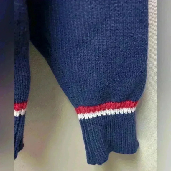 Lazarus Vintage Hand-loomed Sweater Tennis Player with Argyle Design Size Large - Picture 7 of 9